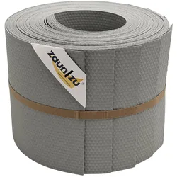 zaun zu® Sichtschutzstreifen Delux-P Einzelstreifen Wabenstruktur Steingrau 10x 2,55m