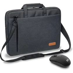 Pedea Notebooktasche "ELEGANCE" 39,6cm (15.6"), grau + Maus (15.60", Universal), Notebooktasche, Grau