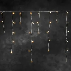 Konstsmide Weihnachtsbeleuchtung  LED Eisregen Lichtervorhang 200 bernsteinfarbene Dioden