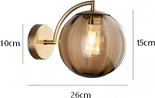 Friendly Fresh Finds Modern LED Glass Wall Lamp Nordic Minimalist Bedroom Bedside Sconce coffee