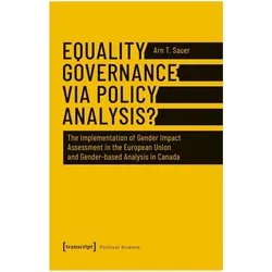 Equality Governance via Policy Analysis?, Fachbücher von Arn T. Sauer