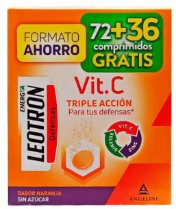 Leotron Vitamina C 72 + 36 Comprimidos Efervescentes