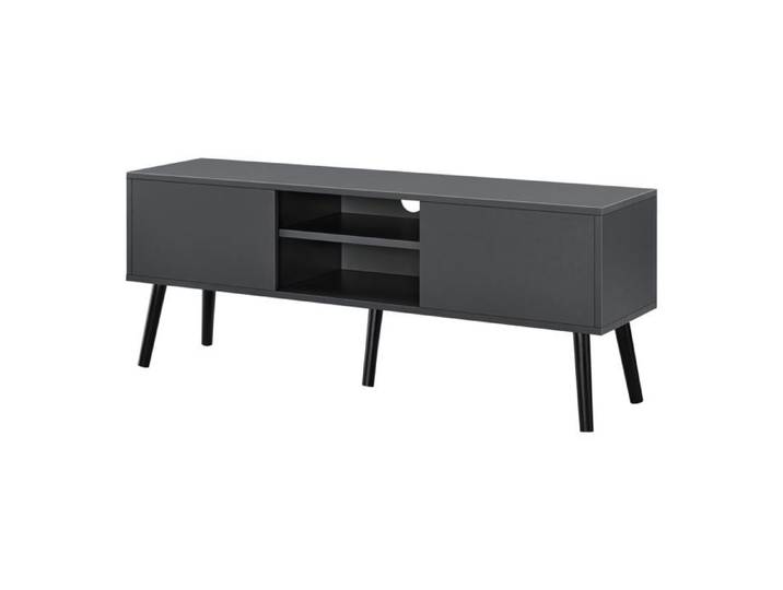 Meuble TV design support télé 120 cm gris foncé noir 03_0005864