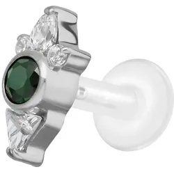 PTFE Labret mit Innengewinde + Titan-Aufsatz DESIGN