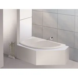 Hoesch Spectra Acryl-Badewanne Eck 1700x1000 mm links ohne Schürze, schwarz/weiß