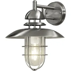 Konstsmide Wandleuchte Sorrento, Edelstahl, klares Glas (7319-000)