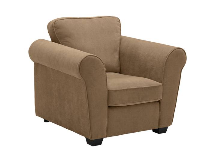 Carryhome Sessel, Goldbraun, Kunststoff, Füllung: Schaumstoff, 106x88x86 cm, Wohnzimmer, Sessel, Sessel