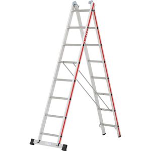 Hymer Mehrzweckleiter 404516, 2-teilig, mit 2 x 8 Sprossen