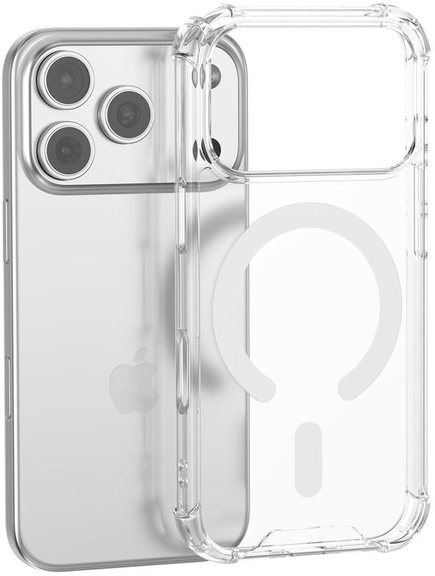 iPhone 18 Pro / 17 Pro 4Smarts IBIZA Hybrid Bagside Cover - MagSafe Kompatibel - Gennemsigtig