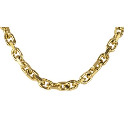 Edelstahlkette JACQUES LEMANS "Ankerkettenglieder", gold (gelbgoldfarben), Halsketten, Damen, Edelstahl, L: 47, Edelstahlkette