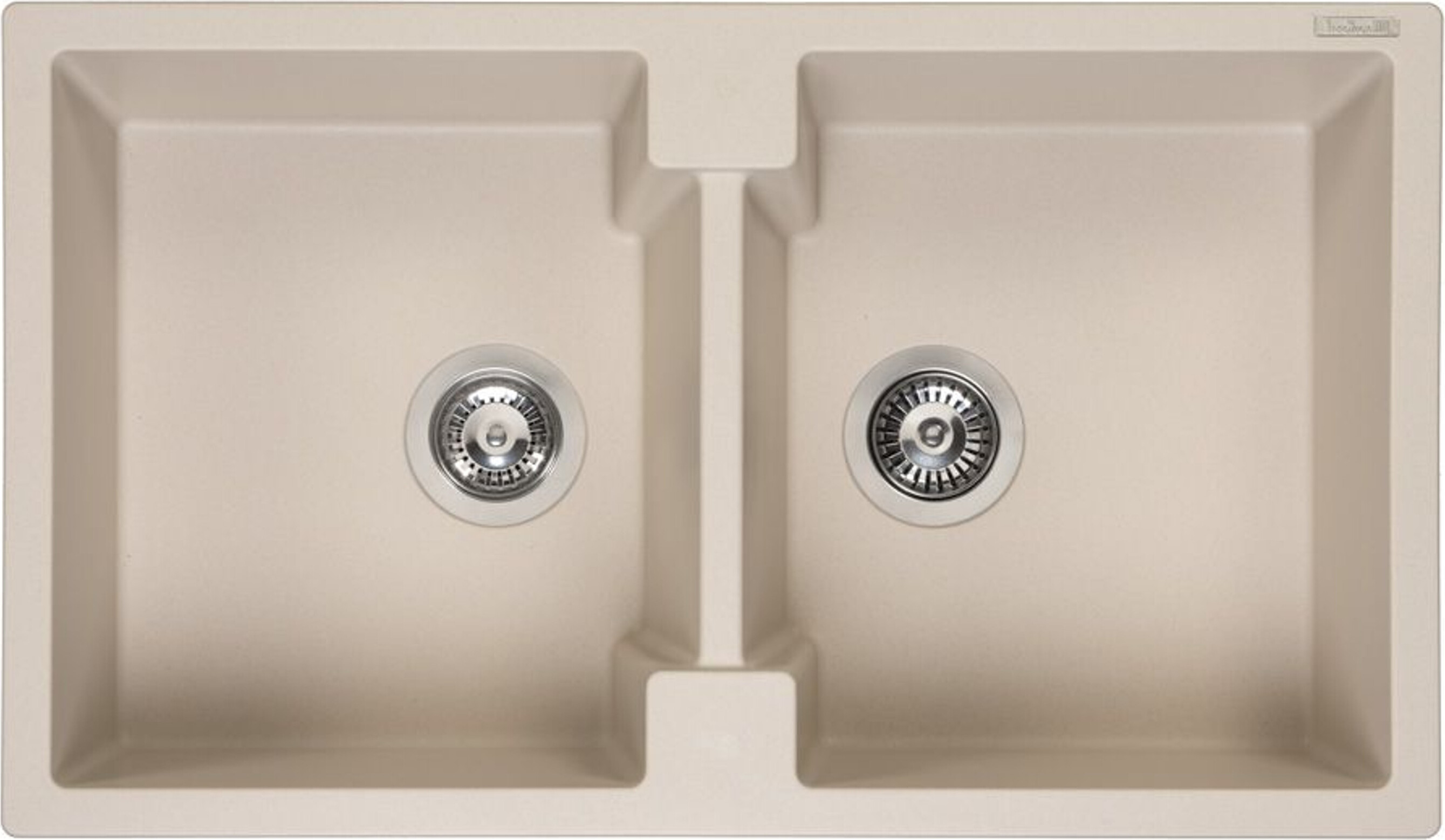 Reginox Amsterdam 20 Küchenspüle mit Doppelbecken beige metallic