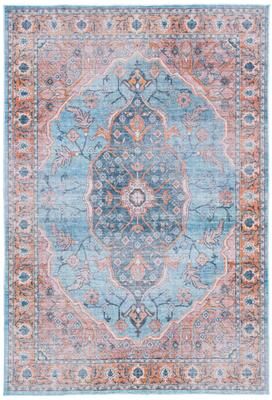 SAFAVIEH Serapi Machine Washable Steffie Medallion Distressed Rug