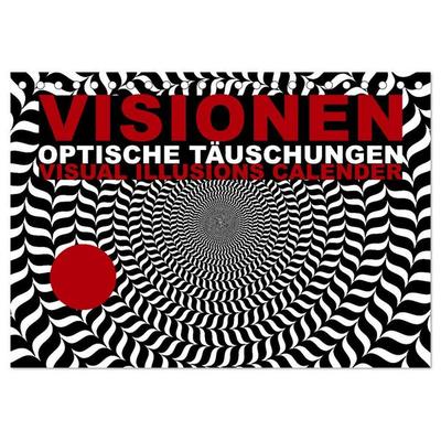 VISIONEN - optische Täuschungen (Tischkalender 2026 DIN A5 quer), CALVENDO Monatskalender