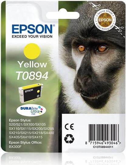 Epson Monkey Inktpatroon T0894 DURABrite Ultra Geel, 3,5 ml
