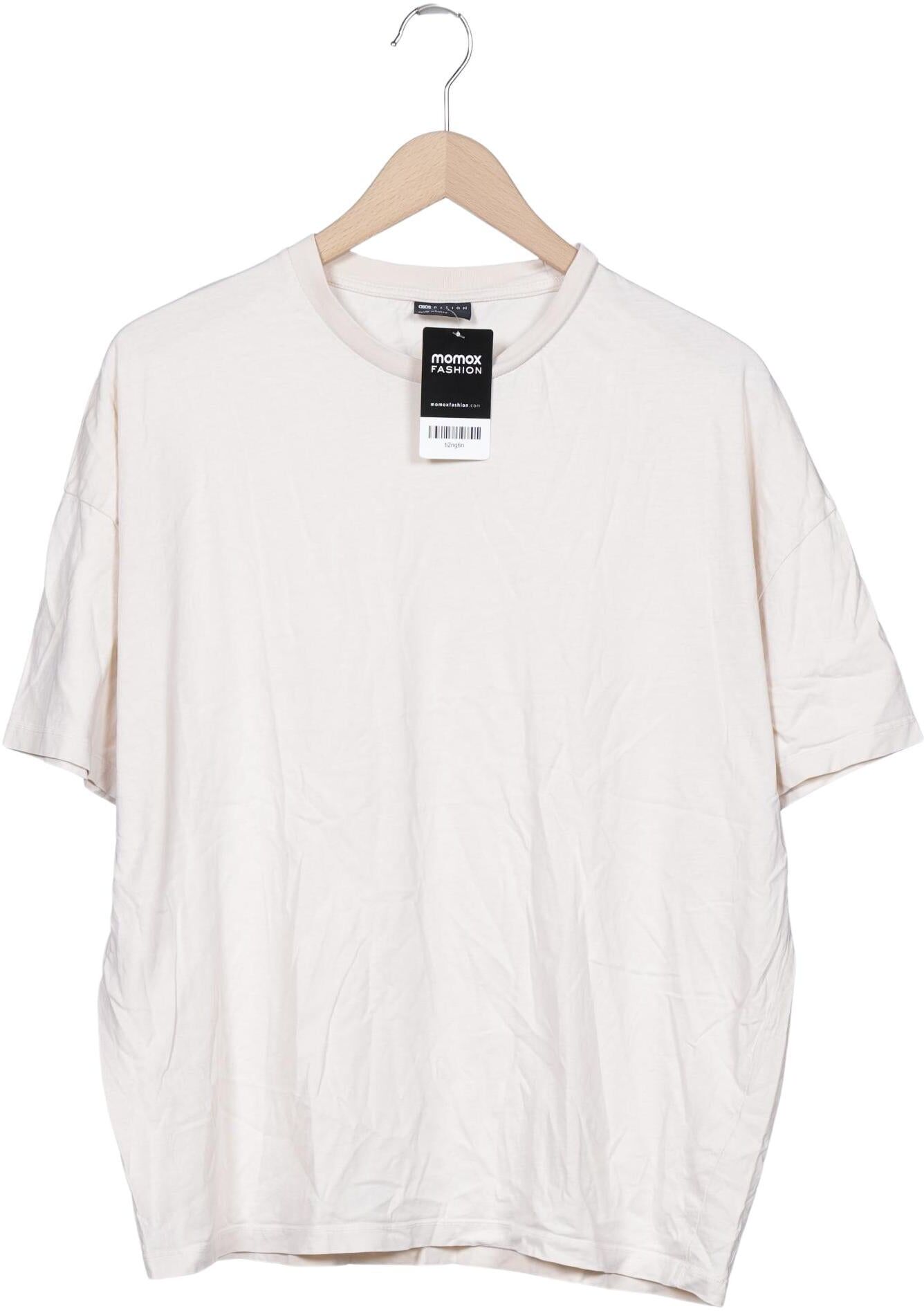 asos Herren T-Shirt, Beige, Gr. M, Baumwolle - Second Hand