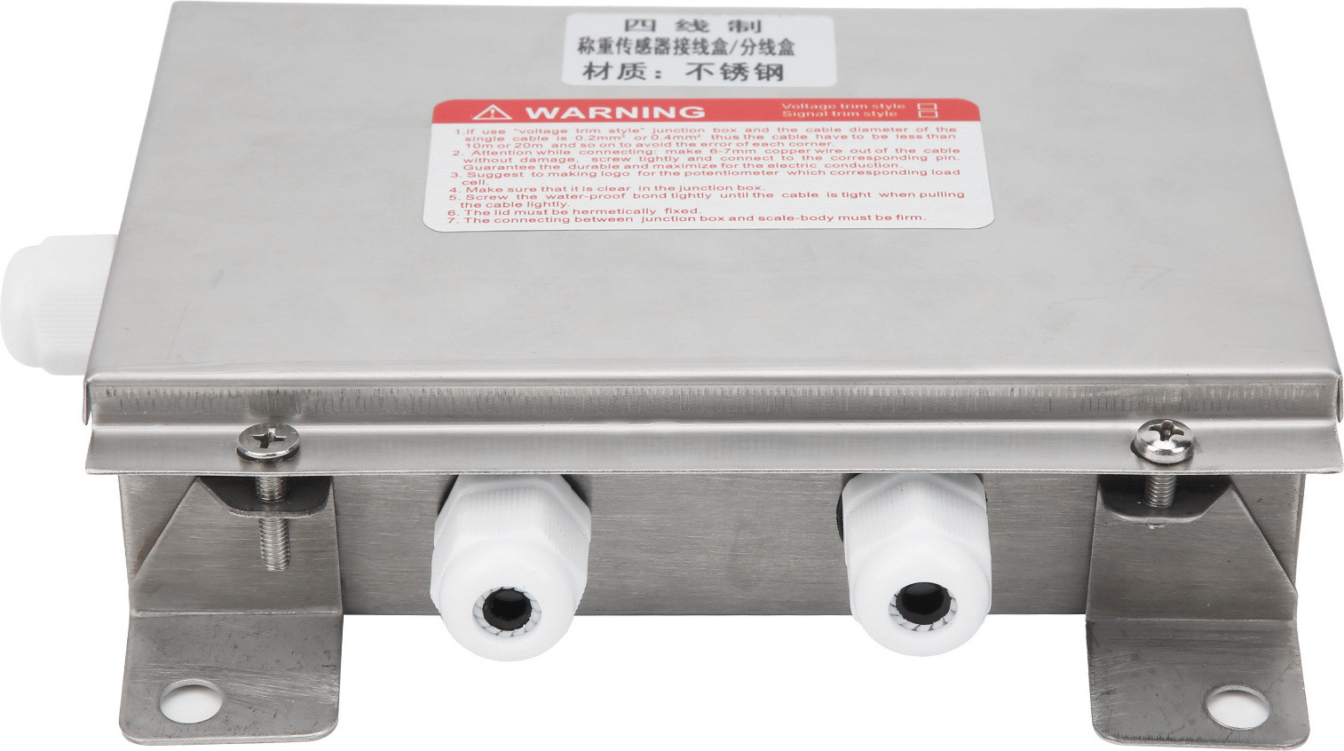 Cocosity Verbindingsdoos met Loadmeter en Terminale Behuizing, Roestvrij Staal, Waterdicht