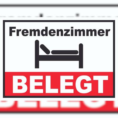 HB-Druck Fremdenzimmer BELEGT Schild Zimmer BELEGT Hotel Pension Motel A2 (420x594mm)