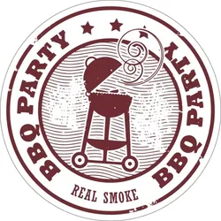 Bierdeckel aus Filzpappe/Karton, "BBQ", Ø 107 mm, rund, 100 Stück - Mank
