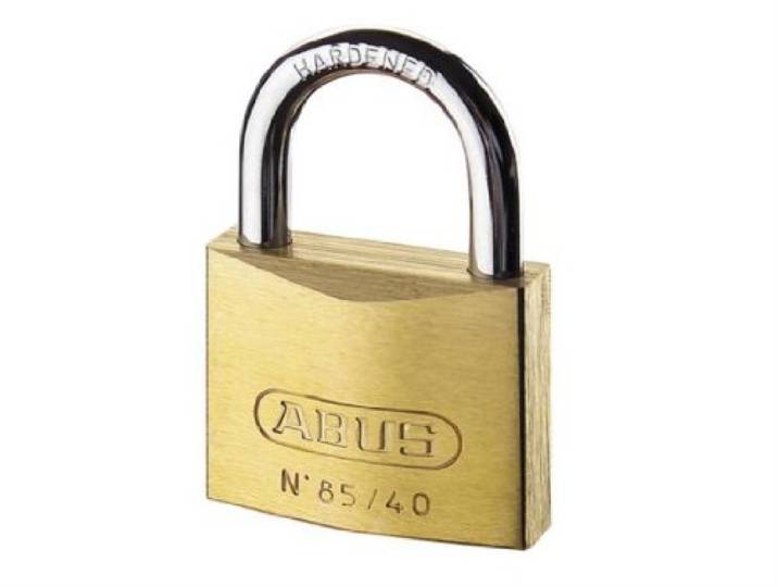 ABUS Messing hangslot met roestvrijstalen beugel 04808 met enkele sleutel 552