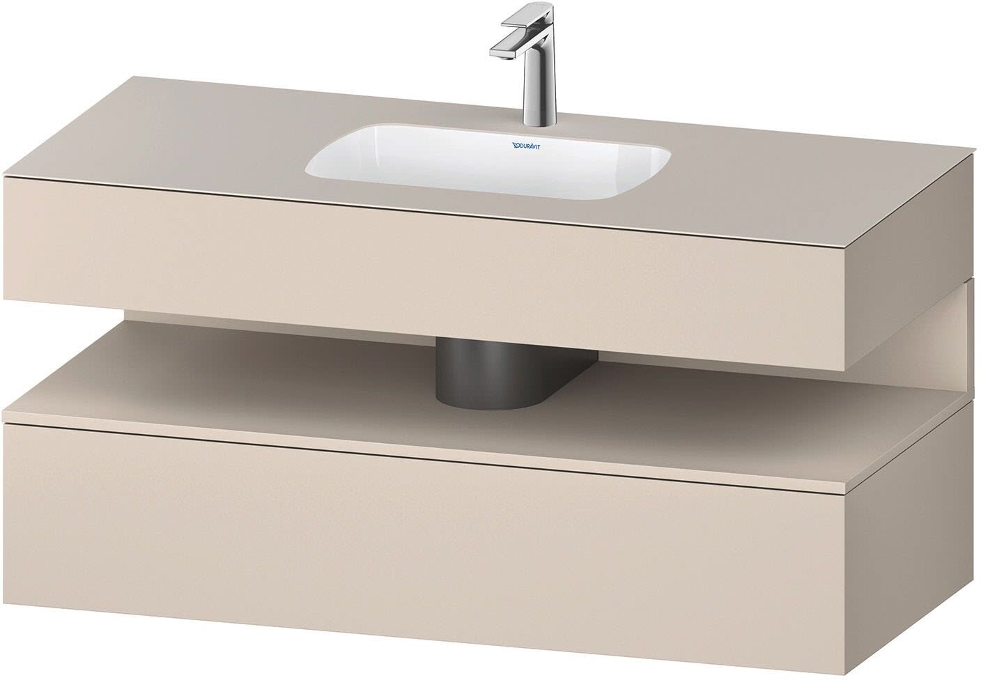 Duravit Collection One Einbauwaschtisch mit Konsolenwaschtischunterbau 120 x 60 cm, 1 Auszug