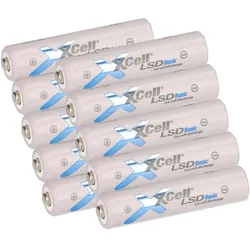 10x XCell Micro AAA Akku LSD Basic Ni-Mh 1,2V 800mAh low self discharge Akku
