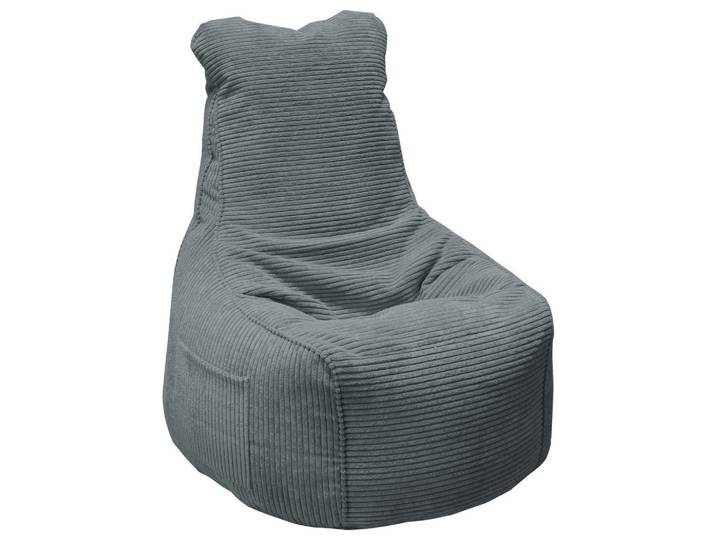 Sitzsack, Graphit, 85x85x100 cm, Textil, Reißverschluss, Landhaus, CARRYHOME