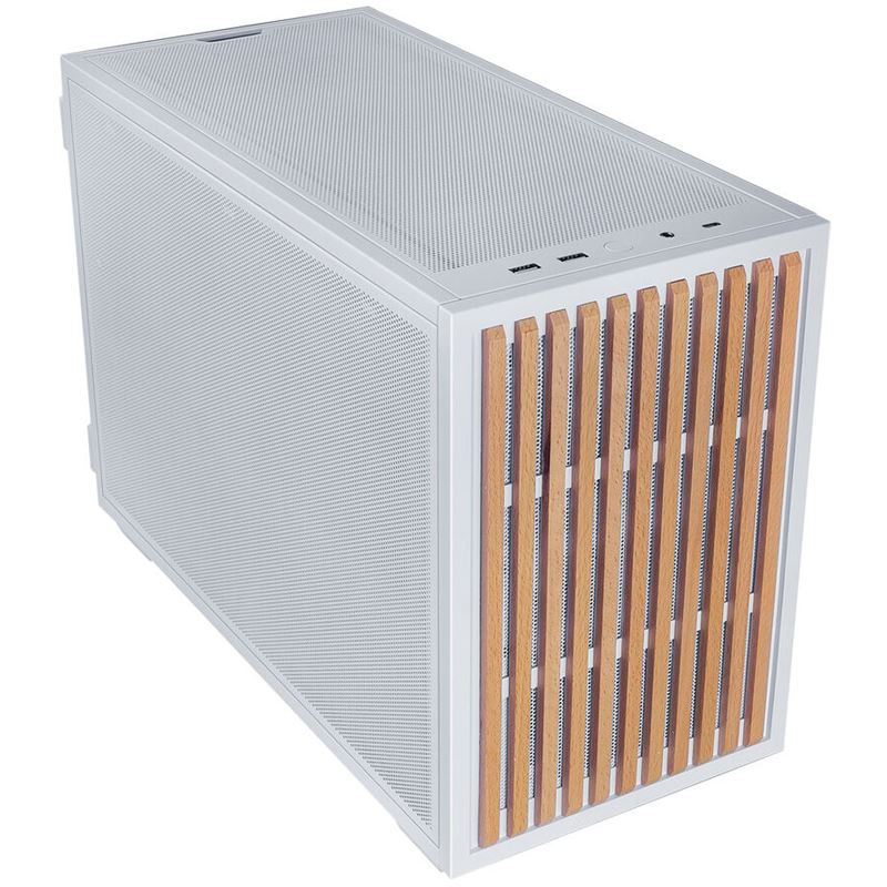 Lian Li DAN Cases B4 Wood Edition PC-Gehäuse, Micro-ATX - Buche, weiß