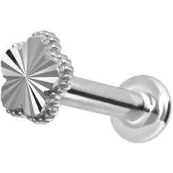 14 Karat Gold Labret mit Innengewinde BLUME