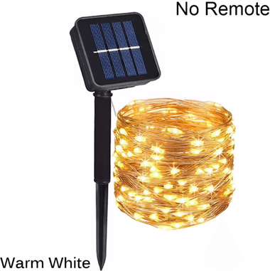 Inspire Curations 100M Solar Fairy String Lights With Remote Control warm No Remote 22m 200led