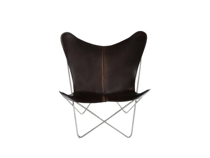OX Denmarq Fauteuil papillon Trifolium cuir moka