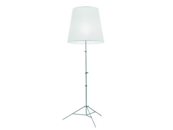 PALLUCCO lampadaire GILDA (Papier parchemin blanc - Aluminium naturel)