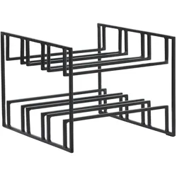 WEINREGAL Metall Modern Stil für 6 Flaschen tischfähig 29x21x25cm