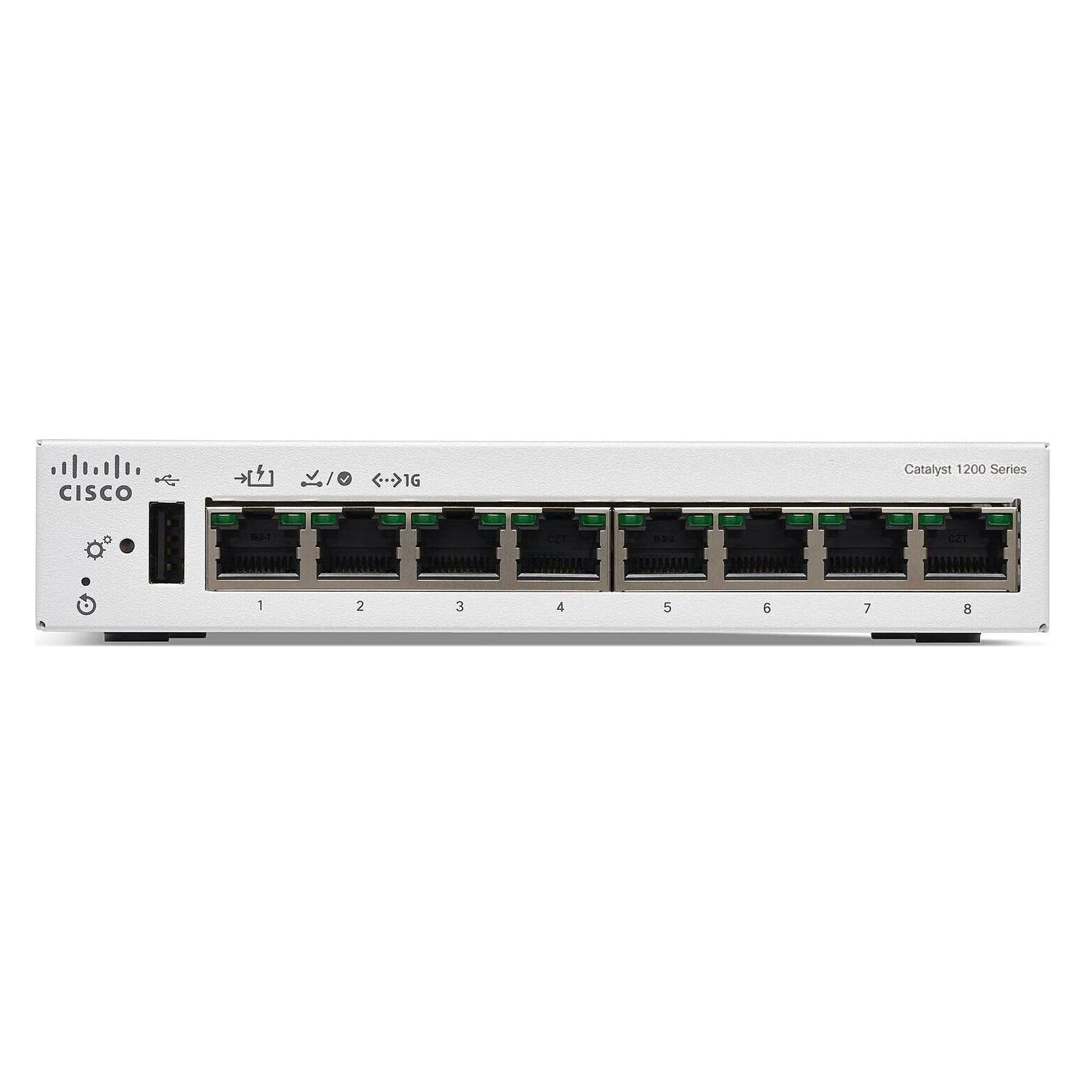 Cisco Cat1200 8-p GE Desktop Ext PS PoE Input (8 Ports) (C1200-8T-D)