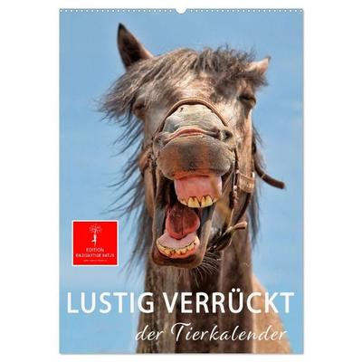Lustig verrückt - der Tierkalender (Wandkalender 2027 DIN A2 hoch), CALVENDO Monatskalender