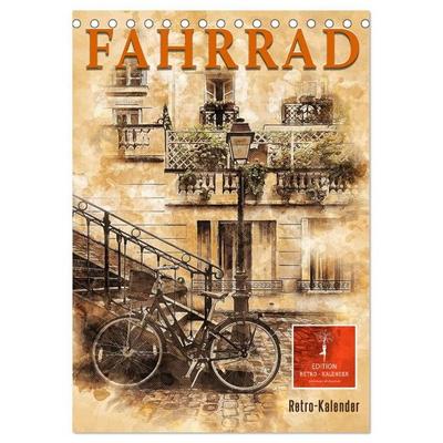 Fahrrad - Retro-Kalender (Tischkalender 2027 DIN A5 hoch), CALVENDO Monatskalender