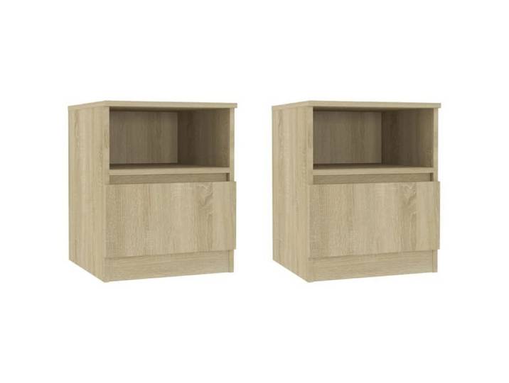 CLOUD Lot de 2 Tables de chevet - élégant Design - Chêne sonoma 40x40x50 cm Aggloméré CHYNEW3783102
