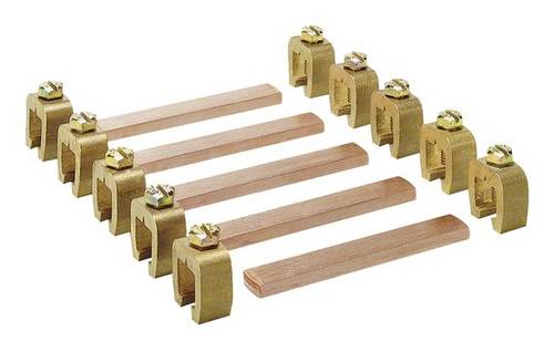 Hager UM05AR UM05AR Sammelschienenverbinder 40mm universN 12x5mm 5polig f.FR Sammelschienenverbinder 5polig 250A 1St.