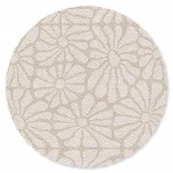 FUSSMATTE Floral - Druck - Beige - Braun - Minimalistisch Schmutzfangmatte 120x120 cm