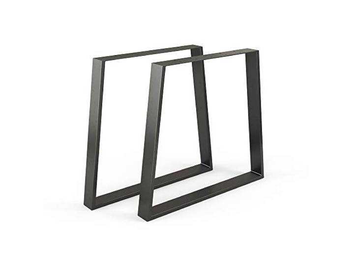 Vicco Tischbeine, Schwarz 80 x 72 cm Trapezförmig, zur einfachen Montage an Esstischen und Arbeitsplatten