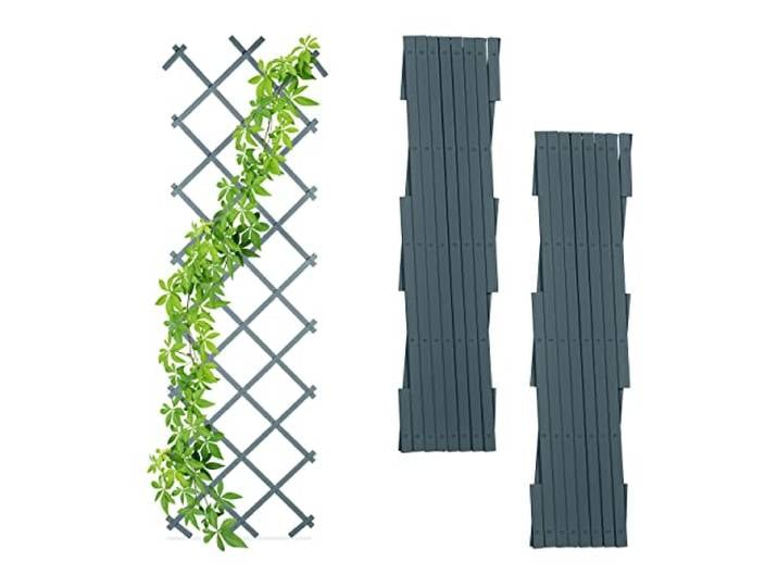 Relaxdays Tuteur à tomates en Lot de 3\, Extensible\, pour Plantes grimpantes\, 180 cm\, Jardin\, Balcon\, terrasse\, Gris