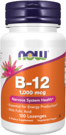 Now Vitamin B-12 1000mcg Energia e Sistema Nervoso 100comps