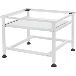 ML-Design Waschmaschinen-Untergestell Weiß 62,5x53,5x45 cm | Ablage, Stahl, 150 kg, höhenverstellbar