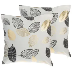 DEKOKISSEN 2er-Set Weiß 45/45 cm Lotus