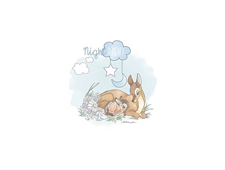 Komar Bambi Good Night - Größe: 50 x 70 cm, Wandbild, Poster, Kunstdruck (ohne Rahmen), Disney