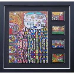 Kunstdruck HUNDERTWASSER - bunt