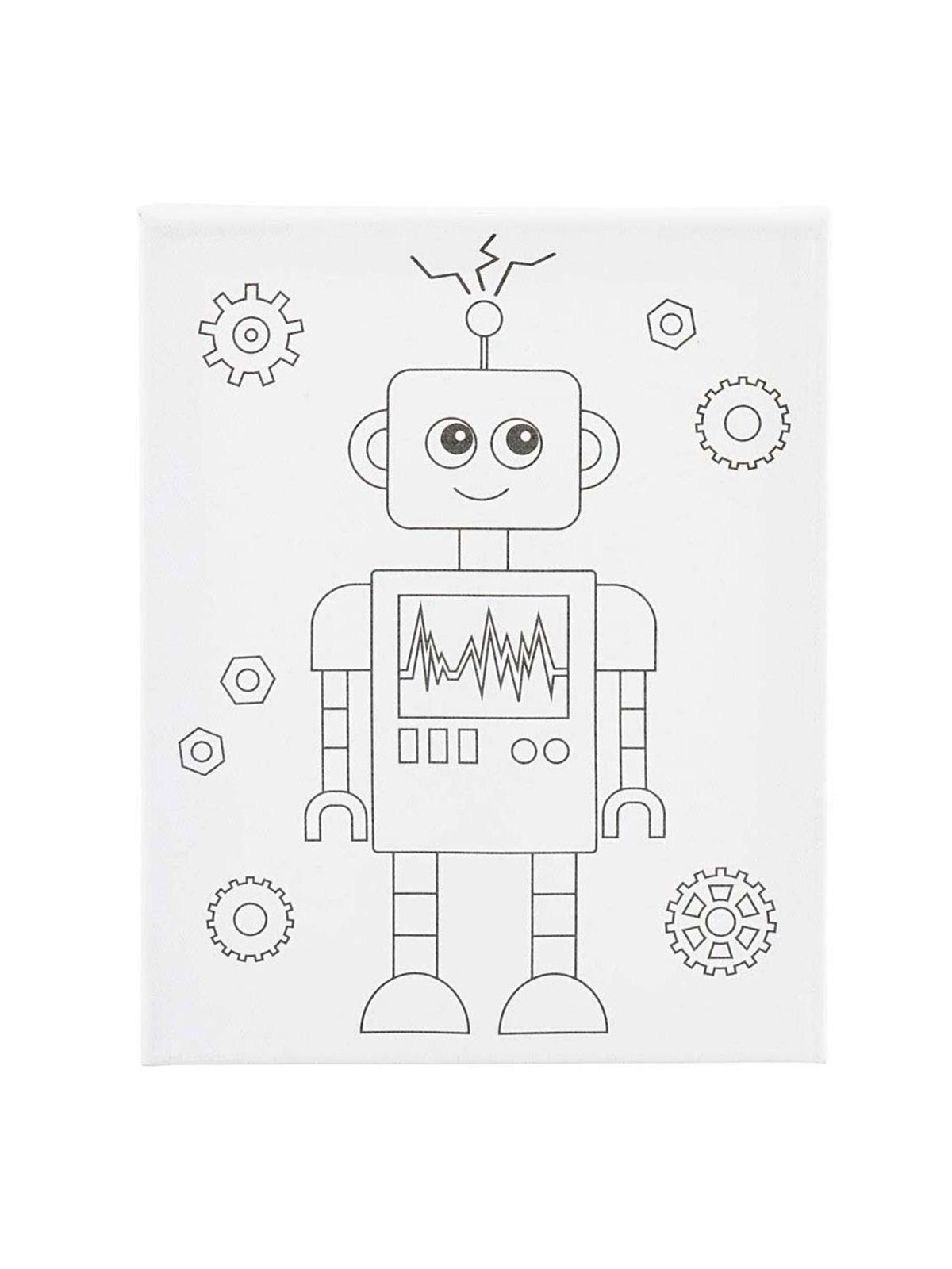 Creativ Company Painting Canvas with Print Robot - 24x30cm