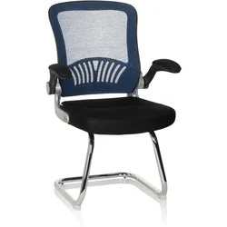 hjh OFFICE Freischwinger FLYER PRO V Stoff / Netzstoff mit Armlehnen