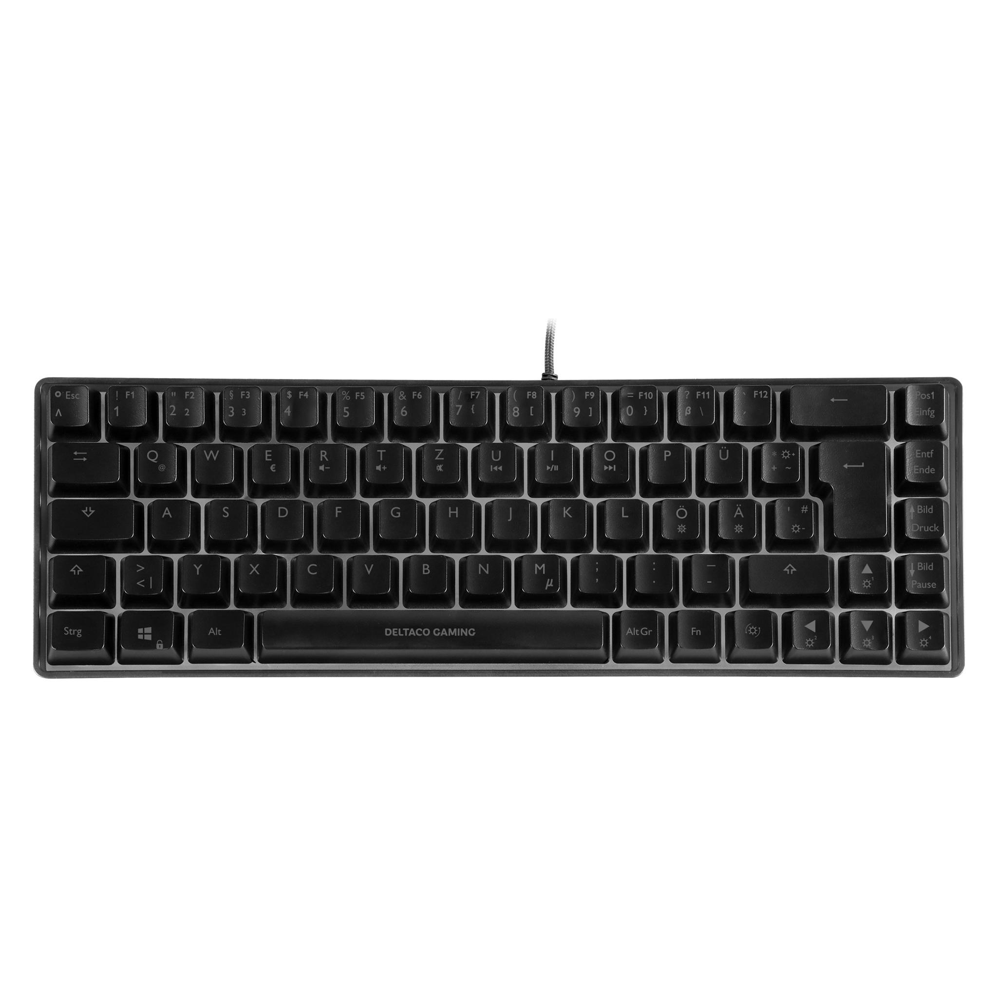 Deltaco Gaming DK240 mini 60% Gaming Tastatur transparent (DE, Kabelgebunden) (GAM-158-DE)