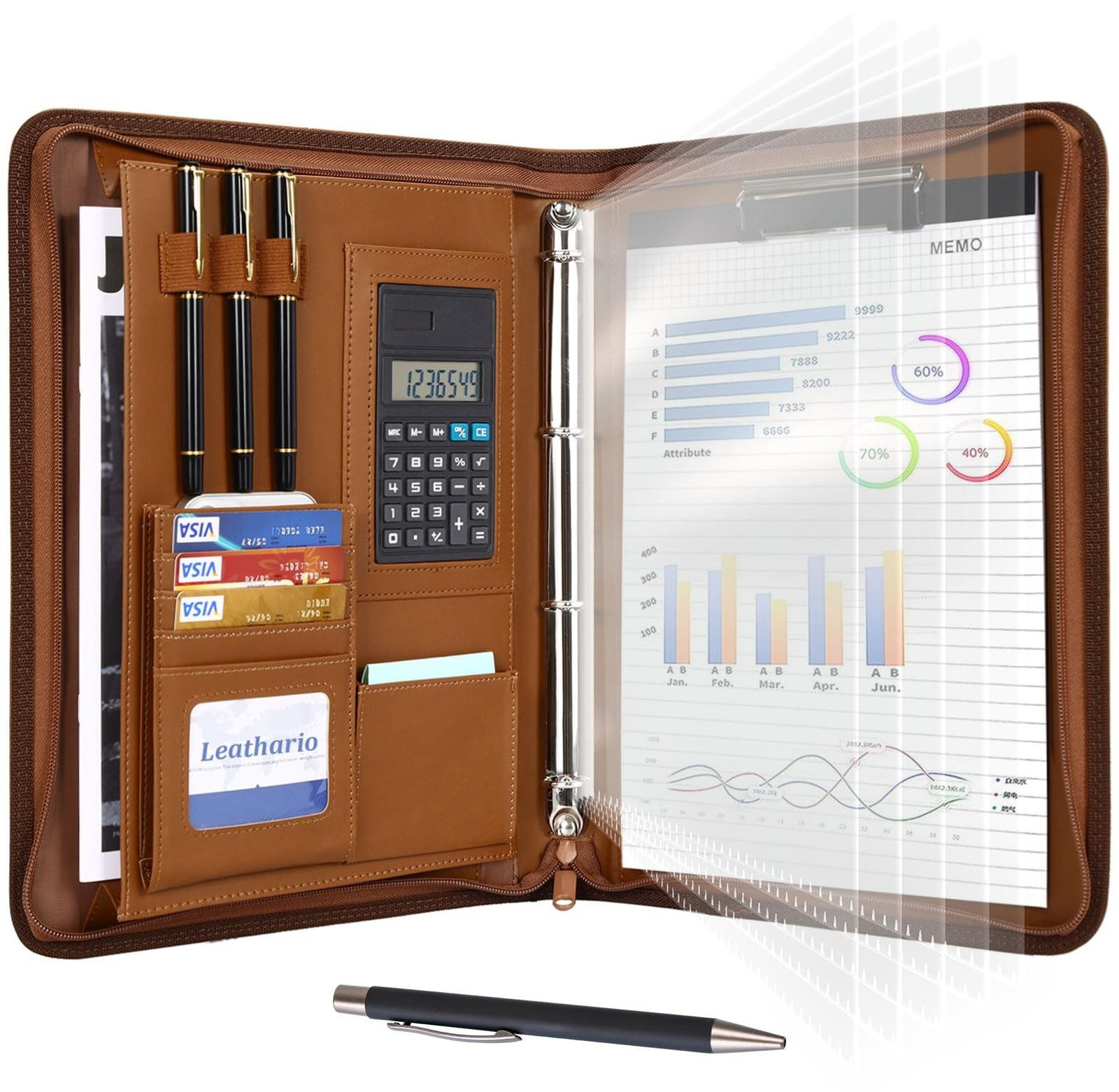 Solidchoice A4 Portfolio Document Folder van Kunstleer