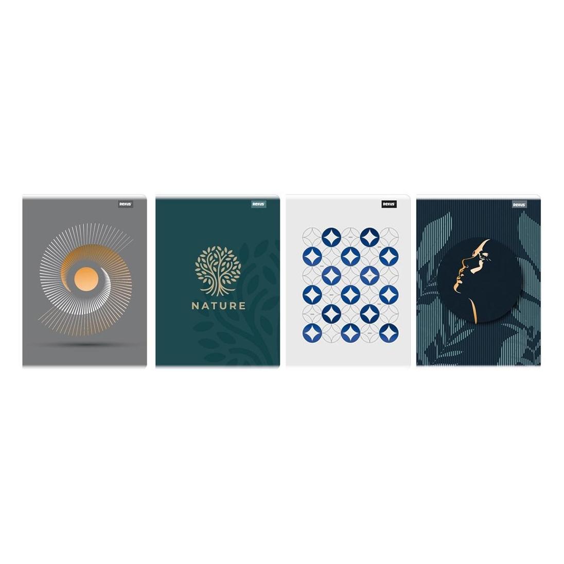 Interdruk Calm A5/80K-Karo-Notizbuch (5 Stück) (A5, Weicher Einband) (48937717)